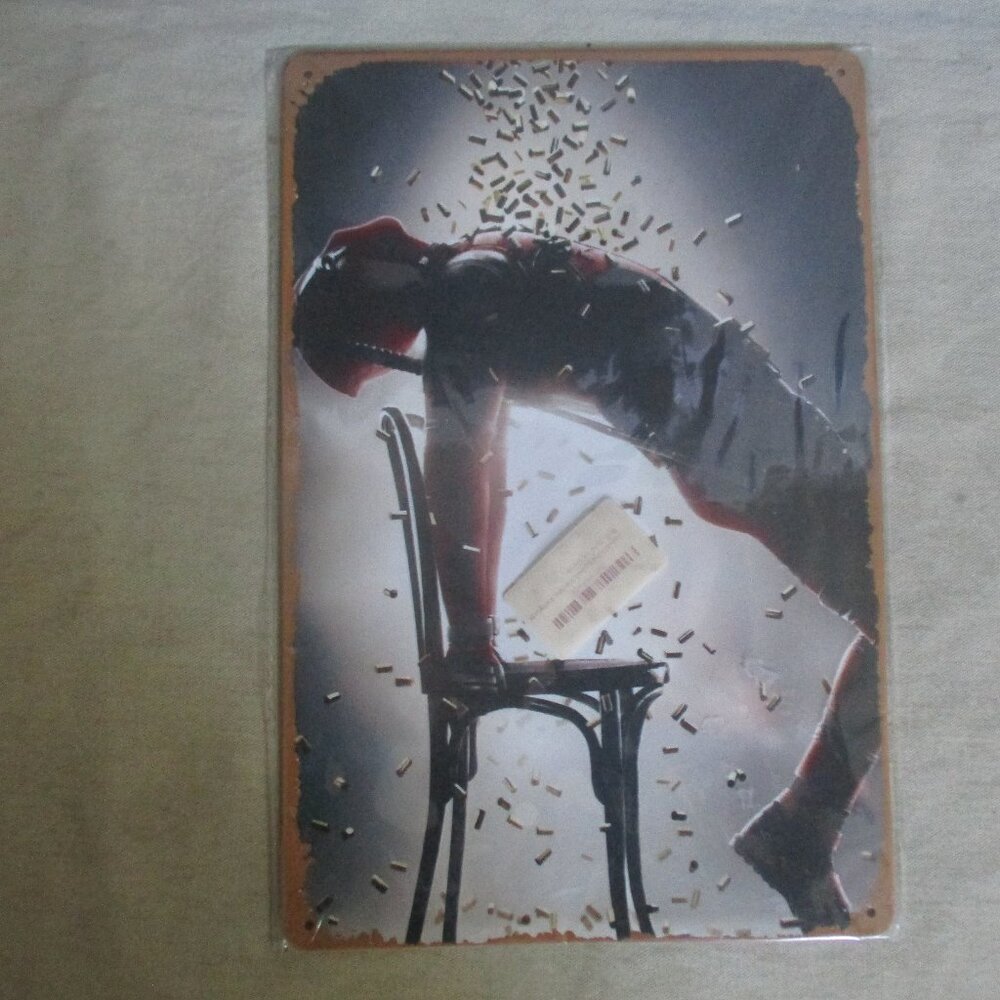 8"x12" New Metal Sign.  Subject not really known. Different